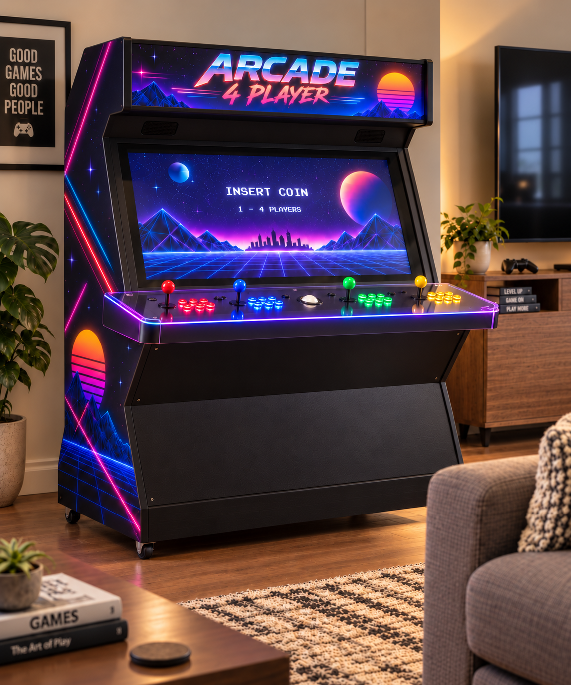 Cabinato arcade 55 pollici 4 player Metalwood